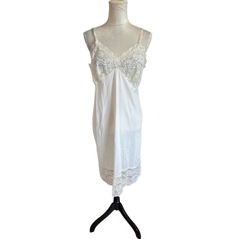 Vintage Van Raalte Babydoll Y2k Lace Slip Sheer Lingerie Chemise READ Size 40